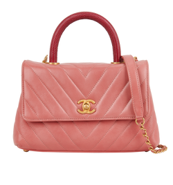 Small Coco Top Handle,Chevron/Lizard,Pink,S/DB/E,25340790,2*